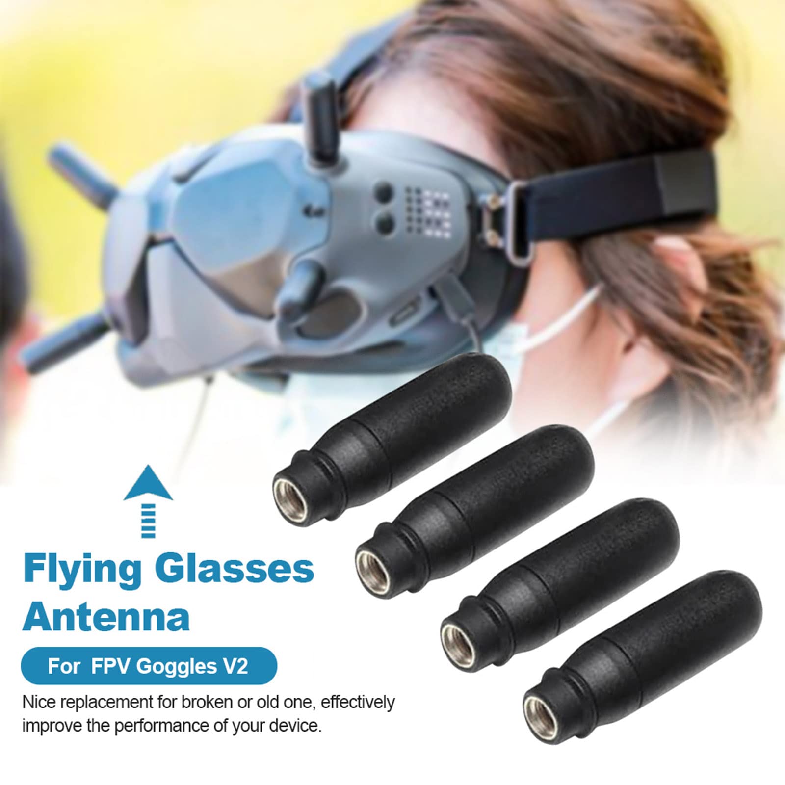 FPVゴーグル デュアルレンズ デュアルアンテナ 5.8グラム40CHデュアルアンテナfpvゴーグルモニタービデオメガネ